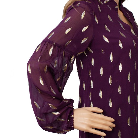 Lilly Pulitzer Silk Cocktail Dress Burgundy Metallic Shift - Picture 4 of 7